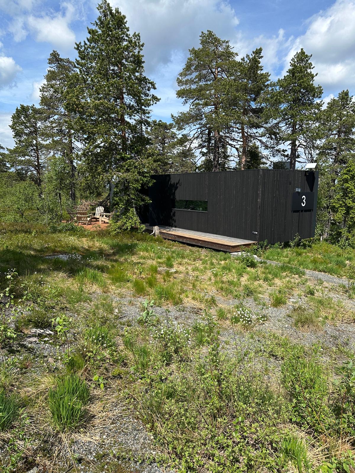 Baksiden av hytten